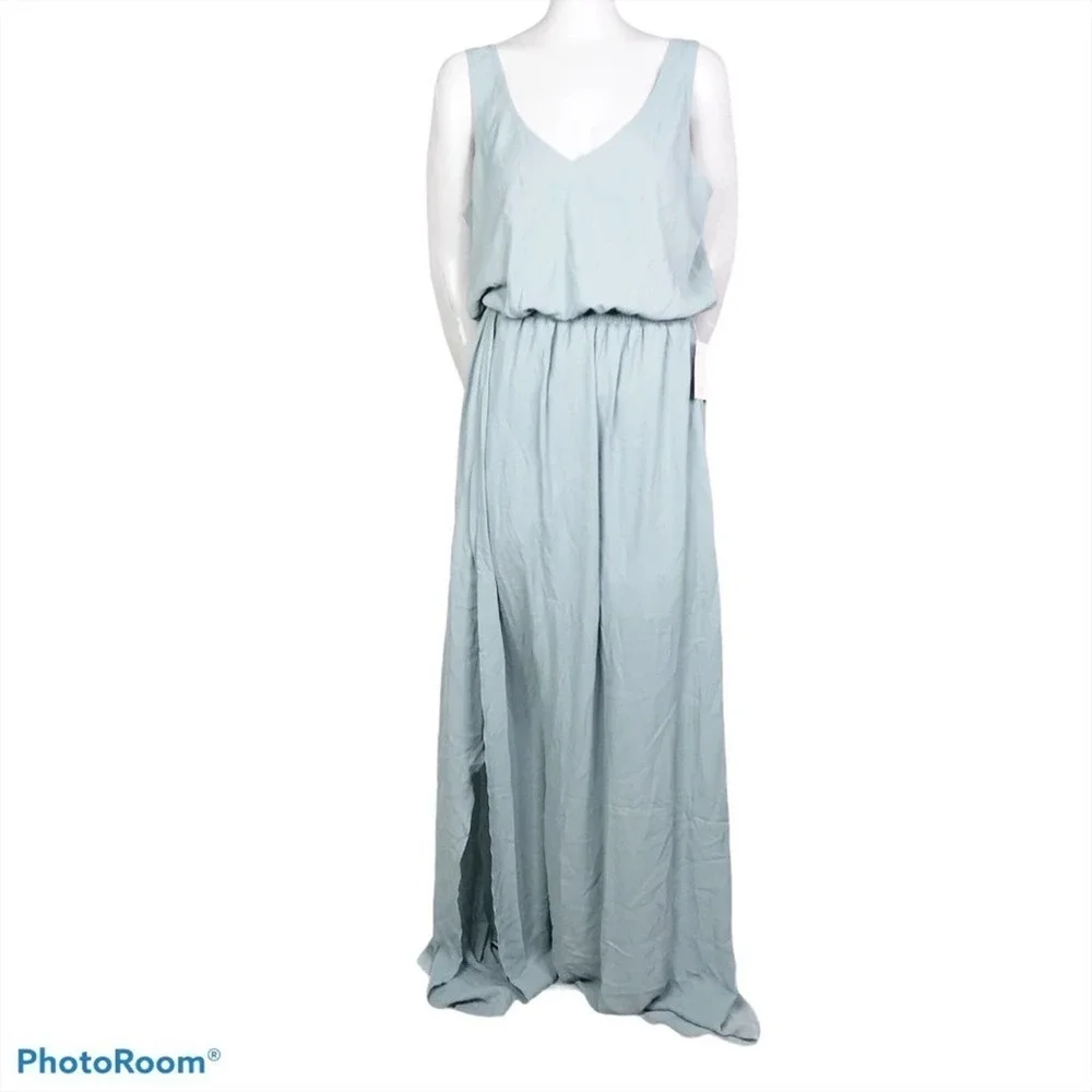 SMYM Kendall Aline maxi dress Silver Sage Crisp